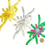 ショッピングスパンコール フラワーモチーフスパンコールワッペン ル ３色 ■ バトン 新体操 フィギュア ダンス 衣装 ゴールド シルバー 手芸 ハンドメイド 手作り ■