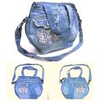  Yokohama новейший очарование. Denim плечо &amp; ручная сумка two way переделка сумка! шесть прямоугольник .... рисунок ширина 38cm длина 31cm вставка 10.5cm низ с табличкой бесплатная доставка heia59