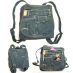  Yokohama новейший очарование. Denim с чехлом Mini рюкзак!3 полосный ширина широкий молния переделка сумка ширина ширина примерно 25~32cm длина 30cm вставка 8.5cm низ с табличкой бесплатная доставка heia75