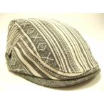 横浜最新 中世ストライプ柄♪魅惑のハンチング 薄ベージュ系/ストライプ グレー メンズレディース 送料無料帽子11