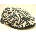 横浜最新 鮮やか幾何学模様♪魅惑のハンチング ホワイト系 メンズレディース 送料無料帽子27