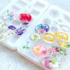 【6月限定☆送料無料】シリコンモールド レジン アクセサリー パーツ キーホルダー 2点セット レジン型 UVレジン LEDレジン エポキシ樹脂