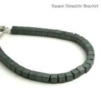 Yahoo! Yahoo!ショッピング(ヤフー ショッピング)スクエアカット フロストヘマタイトシングルブレスレット パワーストーン ブレスレット メンズ