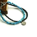 Yahoo! Yahoo!ショッピング(ヤフー ショッピング)ターコイズ 三つ巴 ブラックスピネル ブレスレット 天然石 パワーストーン 数珠 ブレスレット