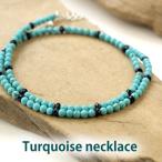 ターコイズブラックスピネルネックレスメンズアクセサリートルコ石スピネル