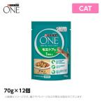 ショッピングピュリナワン ピュリナワン ウェット 毛玉ケア用 1歳以上 チキン グレービー仕立て 70g×12個