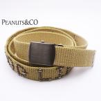  Peanuts Company новый товар заклепки ga коричневый ремень STUDS GACHA BELT бежевый Peanuts&amp;Co
