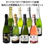 ワイン スパークリングワインセット すべてカバ!すべて辛口!すべて金賞!瓶内二次発酵製法スパークリング8本セット 第6弾 送料無料