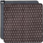 VWC112H-HK 広電 電気カーペット カバーセット 1畳スクエア グレイ ツリー柄 グレー ホットカーペット