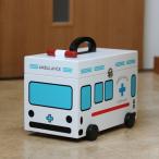 ( キュアメイト 救急箱 ホワイト ) 救急車 薬箱 ホワイト 白 子ども かわいい おしゃれ 木製 収納