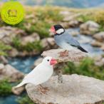 ( отметка 2 раз )( настоящий . документ птица. произведение искусства белый документ птица * Sakura документ птица )simaenaga птица зимний птица симпатичный интерьер модный Северная Европа орнамент магнит 