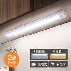 センサーライト 人感 led 電球色 充電 2灯 玄関 防犯 天井 2個 明暗 屋内 小型 明るい 庭 室内 足元 マグネット USB 常夜灯 階段