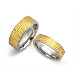 Yahoo! Yahoo!ショッピング(ヤフー ショッピング)オリジナル刻印無料■ゴールドストライプ ステンレスリング【5-23号】　男女兼用リング