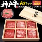 神戸牛 A5ランク 焼肉セット BBQ 600g 3〜4人前 国産黒毛和牛 牛肉 ロース・モモ・カルビ お取り寄せ グルメ  お中元 お歳暮 ギフト 熨斗