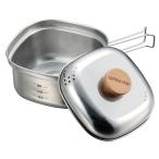 キャプテンスタッグ CAPTAIN STAG  クッカー ステンレス 角型 ラーメンクッカー 1.3L ステンレス製 日本製 燕三条産 UH-420