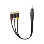  Elecom AV кабель стерео Mini штекер распорка 4 высшее - RCA вилка сетевого шнура изменение 0.15m черный DH-MWRYF015BK
