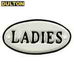 【廃】DULTON アイアン オーバルサイン レディース 黒白 案内表示看板 OVAL SIGN WT LADIES White/Black S455-176WLA ダルトン))