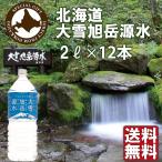 ミネラルウォーター 天然水 大雪水資源保全センター 北海道 大雪旭岳源水 2L(2リットル) 12本(6本入2ケース) 送料無料 産地直送 保存水 備蓄 外出自粛 復興
