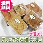 送料無料 アレッポの石鹸 エキストラ40 5個セット＋ミニ石鹸プレゼント！ 無添加 オーガニック
