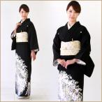 留袖 レンタル 桂由美 正絹黒留袖１９点フルコーディネートレンタルセット「桂由美 薔薇・蘭・桜の花尽くし モダン」