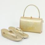 草履バッグセット　金鷲キンワシ螺鈿草履バッグセット・Ｌサイズ  （ゴールド）フォーマル系・振袖・成人式　送料無料