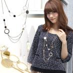 ネックレス レディース 人気　「なでしこ」リング２連ロングネックレス