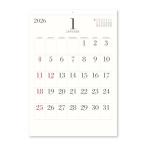 新日本カレンダー 2026年 カレンダー 壁掛け シンプル フェイス (大) 年表付 610×425mm NK200