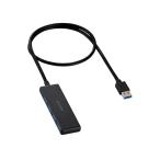 エレコム USBハブ USB-A接続 USB3.2(Gen1) 5Gbps 4ポート バスパワー 60cm ケーブル 小型・軽量設計 ブラック