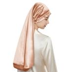 [Utukky] シルクナイトキャップ シルクキャップ 筒型デザイン 朝まで脱落なし シルク100% シルクナイトキャップ ロングヘア用 ヘアキ