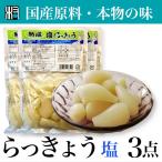 Yahoo! Yahoo!ショッピング(ヤフー ショッピング)【奥宮崎産】塩らっきょう　3点　国産　自然食品　漬物　贈り物　オーガニック  完熟　宮崎産　免疫力　血液サラサラ　無添加