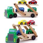 新品 おもちゃ 車 トレーラー トラック ミニカー 木製 知育玩具 幼児 1歳半 カートランスポーター 子供 1歳 2歳 3歳 4歳 誕生日プレゼント 男の子