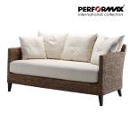 ソファー 高品質 ウォーターヒヤシンス 2Pソファ 2人 二人掛け バリ リゾート アジアン家具 ナチュラル 布地 HSF-66-2P 高級 PERFORMAX 受注生産品