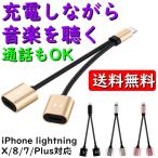 ライトニング 変換 イヤホン iPhone 5/6/7/8/X/XS/XR plus iPad/mini 2in1 Lightning コネクタ 変換ケーブル 充電 通話 IOS  アイフォン アイホン