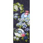 濱文様 絵てぬぐい 五月雨に紫陽花 メール便 初夏 あじさい 捺染 手拭 手ぬぐい