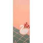 にじゆら 手ぬぐい カーネーションとスワン 注染 日本製 てぬぐい 綿100％ 約37×90cm ギフト 母の日