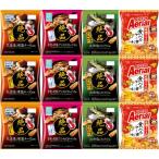 スナック菓子 4種12袋アソート (絶品かっぱえびせん赤穂の焼塩とアンチョビガーリック味、 花藻塩と燻製チーズ風味,浜御塩とわさび味、エアリアル食べるラー油味