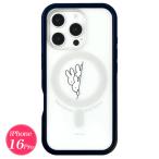 ミッフィー iPhone16 Pro ケース MagSafe 対応 プランプフレームケース マグセーフ iPhone16Proケース カバー iPhoneケース iPhoneカバー 透明 クリア ブラック