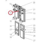 三菱 冷蔵庫用冷蔵室ドアパッキン右 M20TV2110