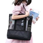 ビーチバッグ マザーズバッグ 旅行バッグ 多機能 大容量 手提げ袋 底部に保温 保冷可能 通気性あり スーパー 旅行 ジム ピクニック