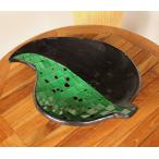  leaf type зеркало умение plate украшение тарелка дисплей tray зеленый × черный mo The ik стекло современный этнический интерьер Asian смешанные товары 