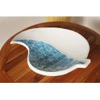  leaf type зеркало умение plate украшение тарелка дисплей tray голубой × белый mo The ik стекло чистый чувство современный интерьер Asian смешанные товары 