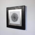 ショッピングアジアンテイスト 絵画 50×50cm ドットアート ブラック×シルバー アジアンテイスト モダン インテリア アジアン雑貨