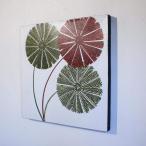 絵画 60×60cm ドットアート 葉っぱ アジアンテイスト モダン 壁掛け インテリア アジアン雑貨