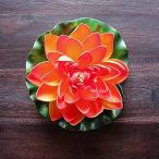  Lotus. искусственный цветок M лотос. цветок водяная лилия orange 17cm