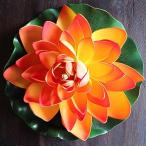  Lotus. искусственный цветок L лотос. цветок водяная лилия orange 27cm