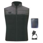 ショッピング電熱ベスト バッテリー 【ポイント10倍】キシデンテクノ 防寒電熱ベスト バッテリ・充電器セット 独立スイッチ付 TVE TVE-20 ブラック L/2XL/3XL/4XL レディース メンズ 防寒着 あっ…