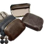 ショッピングがま口 天溝がま口 がま口 がま口ポーチ がま口小物入れ 天溝押口 天溝 口金 薄型 薄い スリム 日本製 本革 パイソン モラレス マット