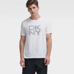 DKNY STACKED LOGO CREW NECK TEE T-SHIRT WHITE 