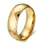 ブランド タングステンリング メンズ ゴールド 結婚指輪 多面カット 大きいサイズ おしゃれ 真空メッキ 色落ちない 26号