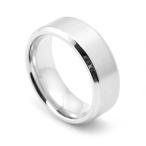 HOTALU リング メンズ レディース 人気 アクセサリー指輪 結婚 エンゲージ チタン 8MM シルバー 30サイズ  シルバーネット予約